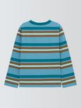 John Lewis Kids' Bold Stripe Long Sleeve Top, Green Stripe