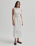 Second Female Avida Sleeveless Cotton Midi Dress, White