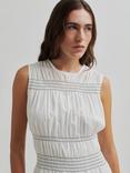 Second Female Avida Sleeveless Cotton Midi Dress, White