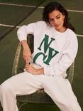 Mint Velvet New York City Sweatshirt, White Ivory