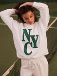 Mint Velvet New York City Sweatshirt, White Ivory