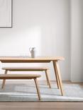 John Lewis Anton 6 Seater Dining Table and 2 Benches, Oak