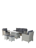 KETTLER Palma Signature 7-Seater Garden Lounging/Dining Set with Glass Top High/Low Table