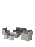 KETTLER Palma Signature 7-Seater Garden Lounging/Dining Set with Glass Top High/Low Table