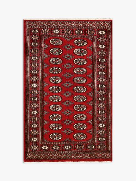 Gooch Luxury Hand Knotted Pakistan Bokhara Handmade Rug, Red
