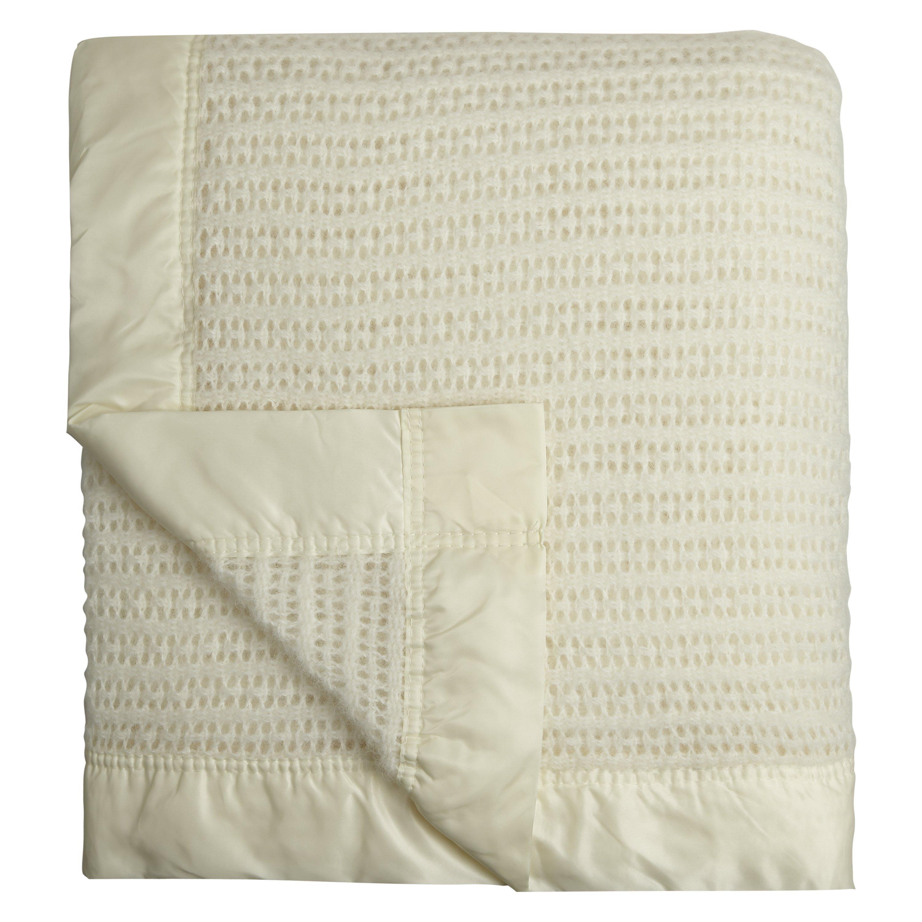 John Atkinson by Hainsworth Monarch Pure Wool Blanket Winter White
