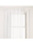 John Lewis Crushed Voile Slot Top Panel, White