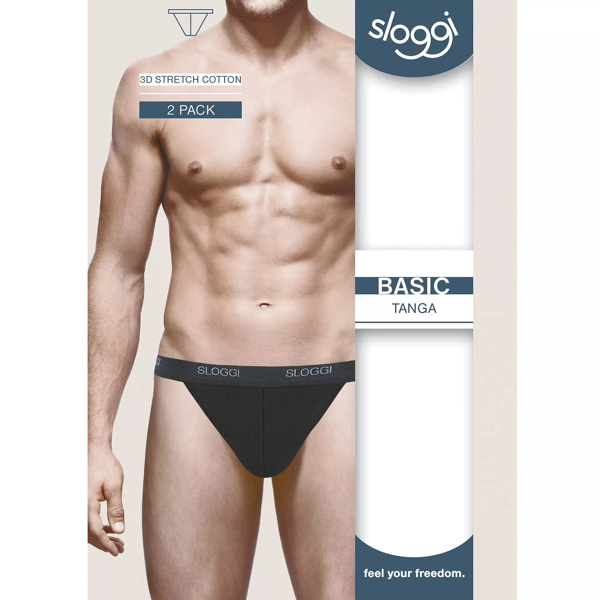 sloggi Tanga Briefs Pack of 2 Black