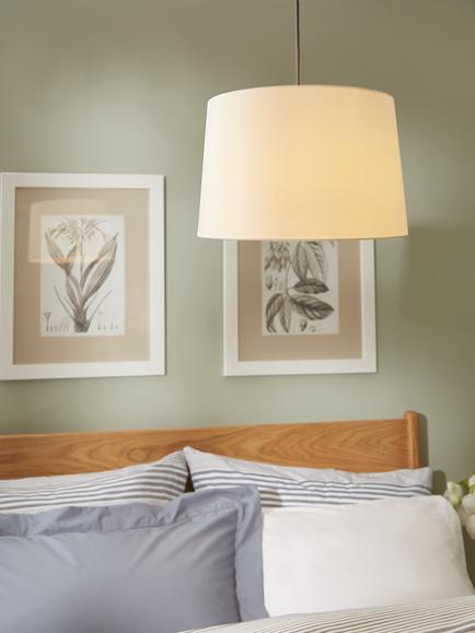 John Lewis Gemma Silk Tapered Lampshade, Oyster - view 2, Oyster