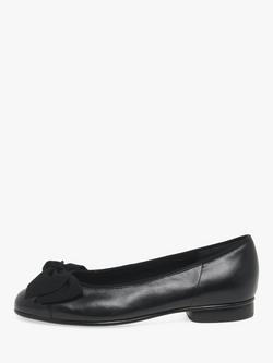 Gabor Amy Patent Leather Ballet Pumps, Black - view 2, Black