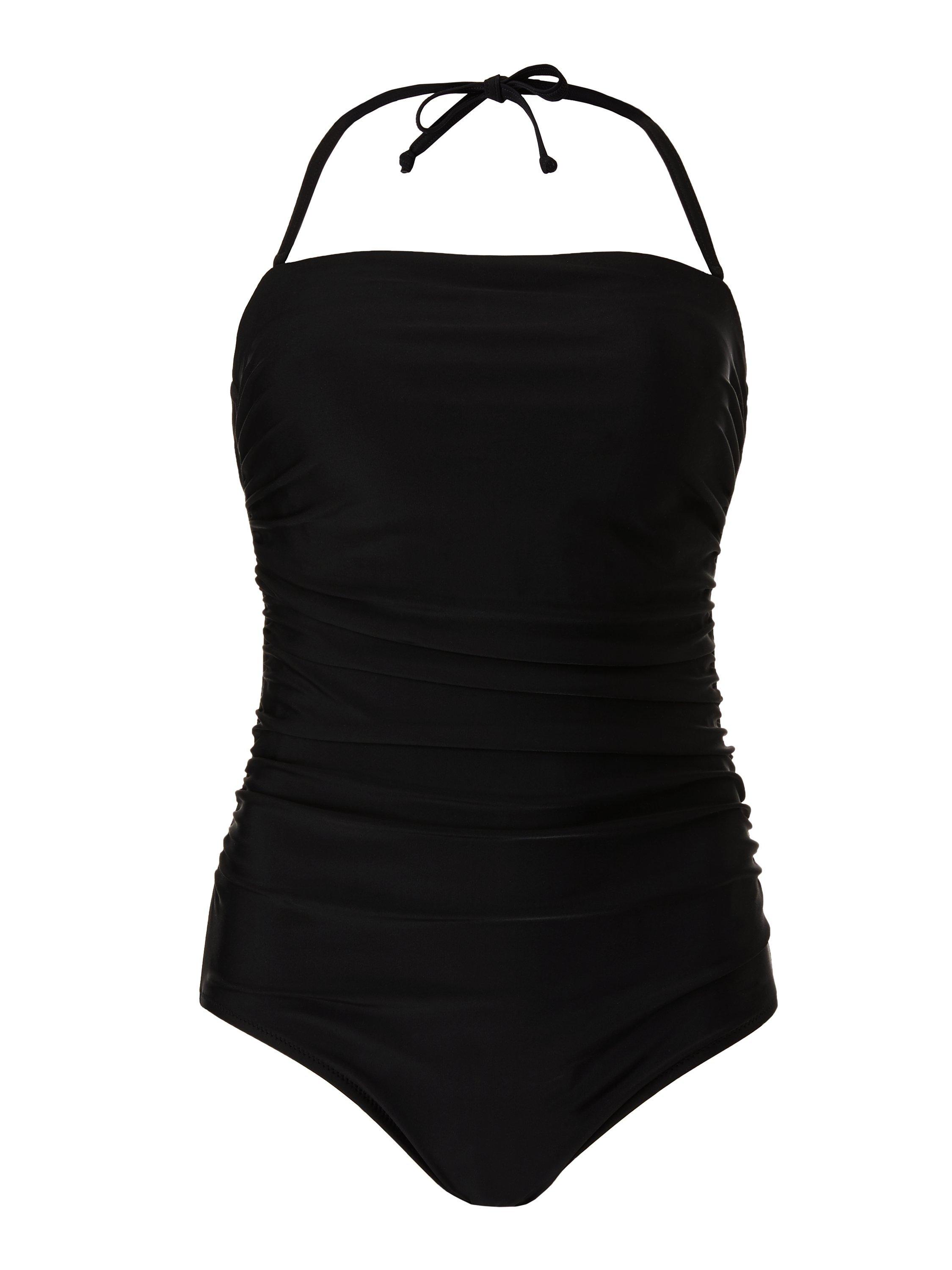Product image 7 of 7, which shows John Lewis & Partners Control Bandeau Swimsuit, Black, 18