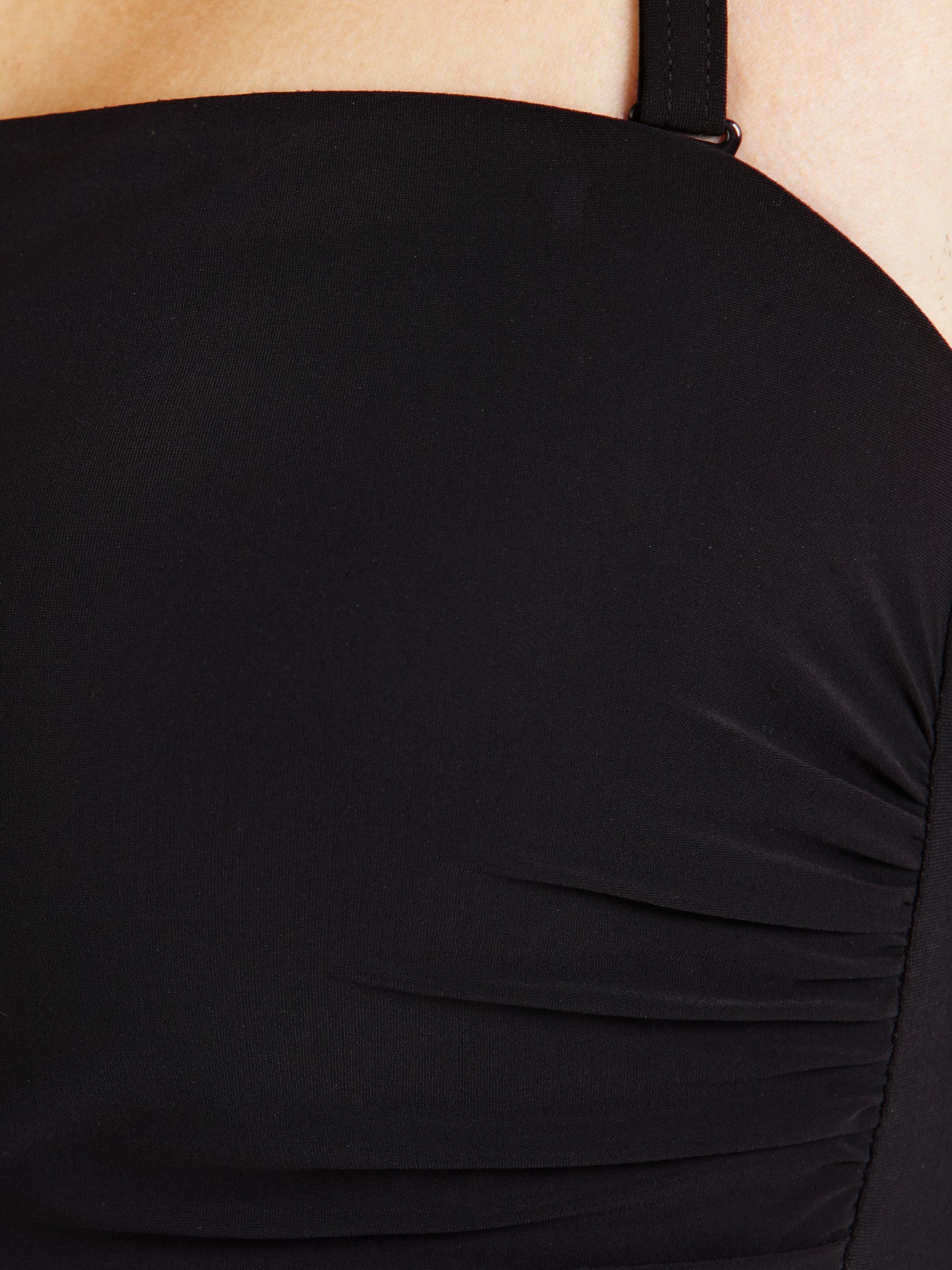 Product image 6 of 7, which shows John Lewis & Partners Control Bandeau Swimsuit, Black, 18