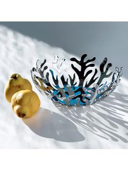 Alessi Mediterraneo Stainless Steel Fruit Basket - view 2, Silver