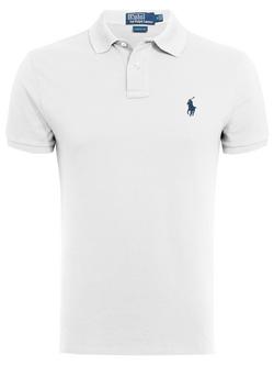 Polo Ralph Lauren Short Sleeve Slim Fit Polo Shirt, Polo White, Polo White