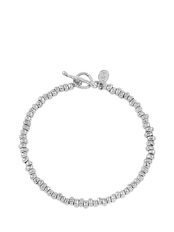 Dower & Hall Sterling Silver Nomad Nugget Bead Bracelet, Silver, Silver