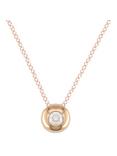 London Road 9ct Rose Gold Diamond Slide Pendant