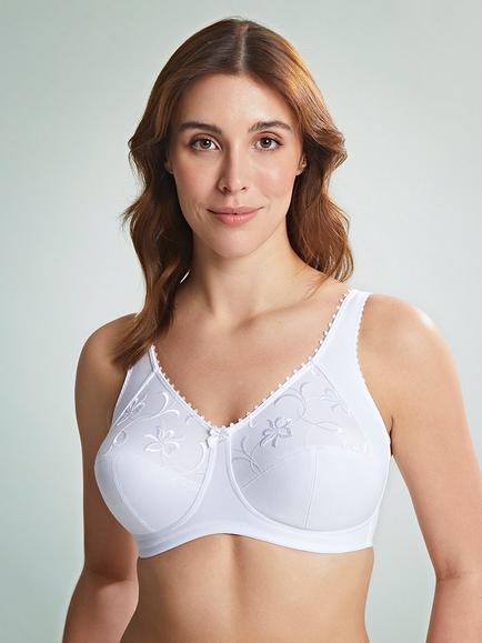 Royce Grace 513 Cotton Rich Non-Wired Bra, White