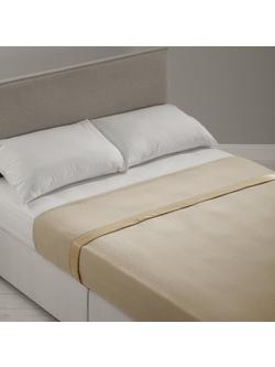 John Atkinson by Hainsworth Empress Merino Wool Blanket, Almond