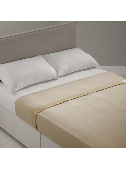 John Atkinson by Hainsworth Empress Merino Wool Blanket, Almond