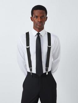 John Lewis Spot Patterned Braces, One Size, Black/White - view 2, Black/White