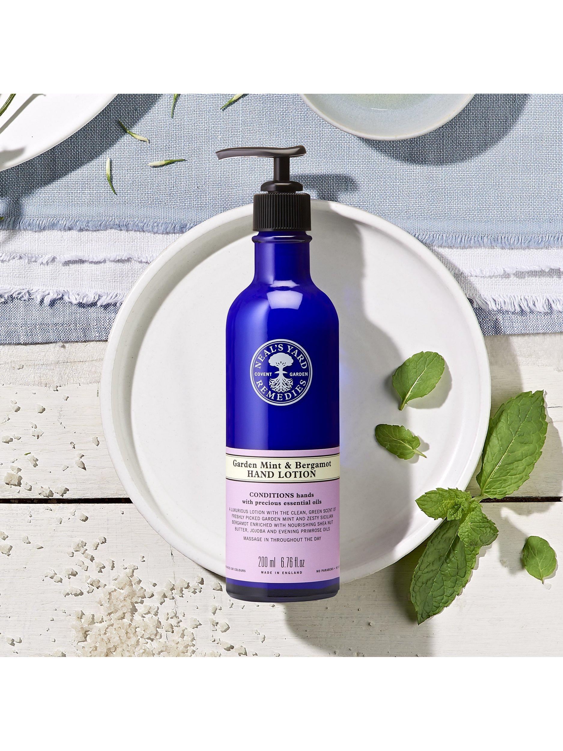 Product image 2 of 3, which shows Neal's Yard Remedies Garden Mint & Bergamot Hand Lotion, 200ml