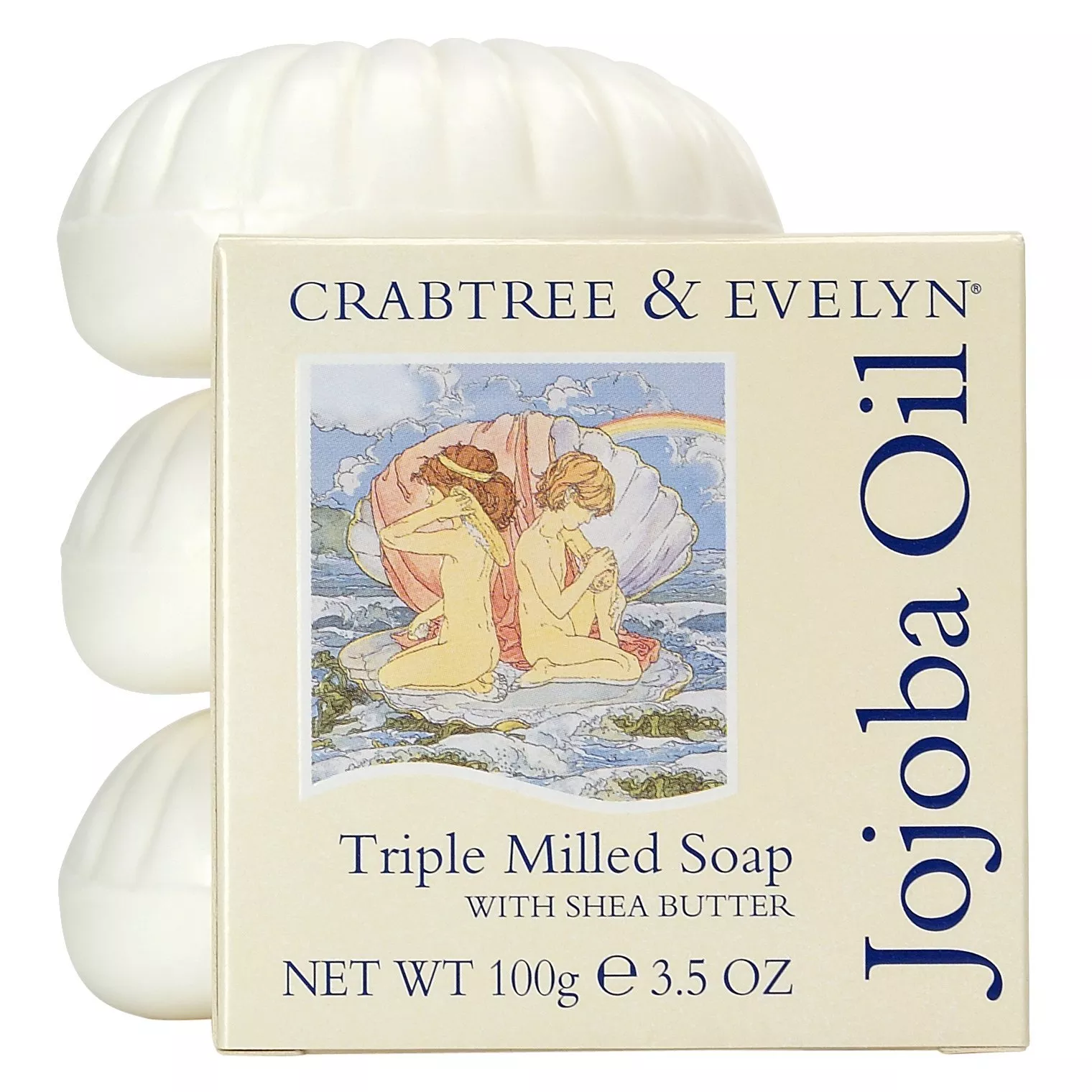 CRABTREE & EVELYN Jojoba Oil Triple Milled shops Scallop Soap 2 Pack Vintage HTF