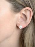 E.W Adams 9ct Yellow Gold Freshwater Pearl Bouton Stud Earrings