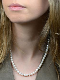 E.W Adams Freshwater Cultured Pearl Necklace, White - view 2, White