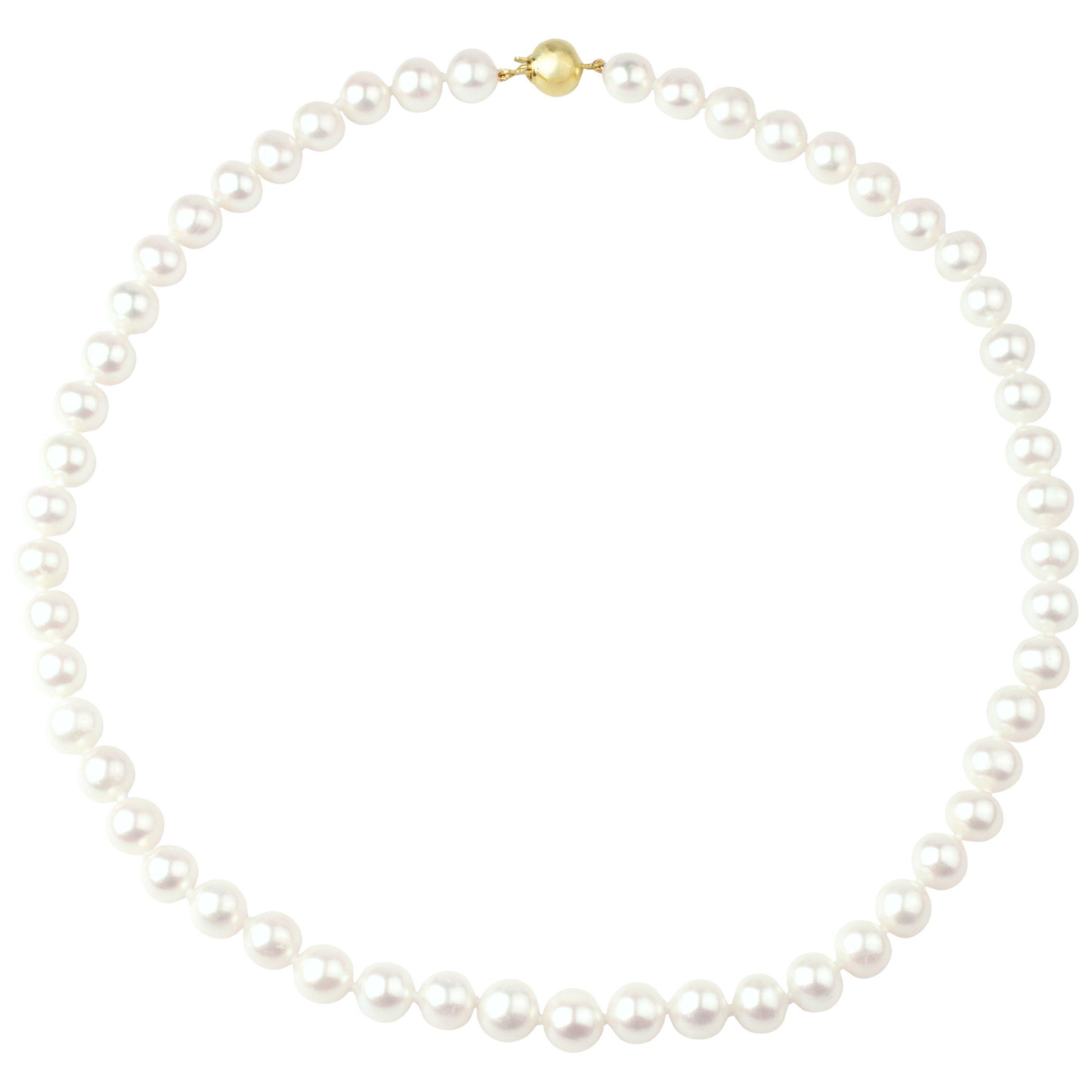 Product image 1 of 1, which shows E.W Adams Freshwater Lustre Pearls Knotted 16" Necklace with Gold Clasp