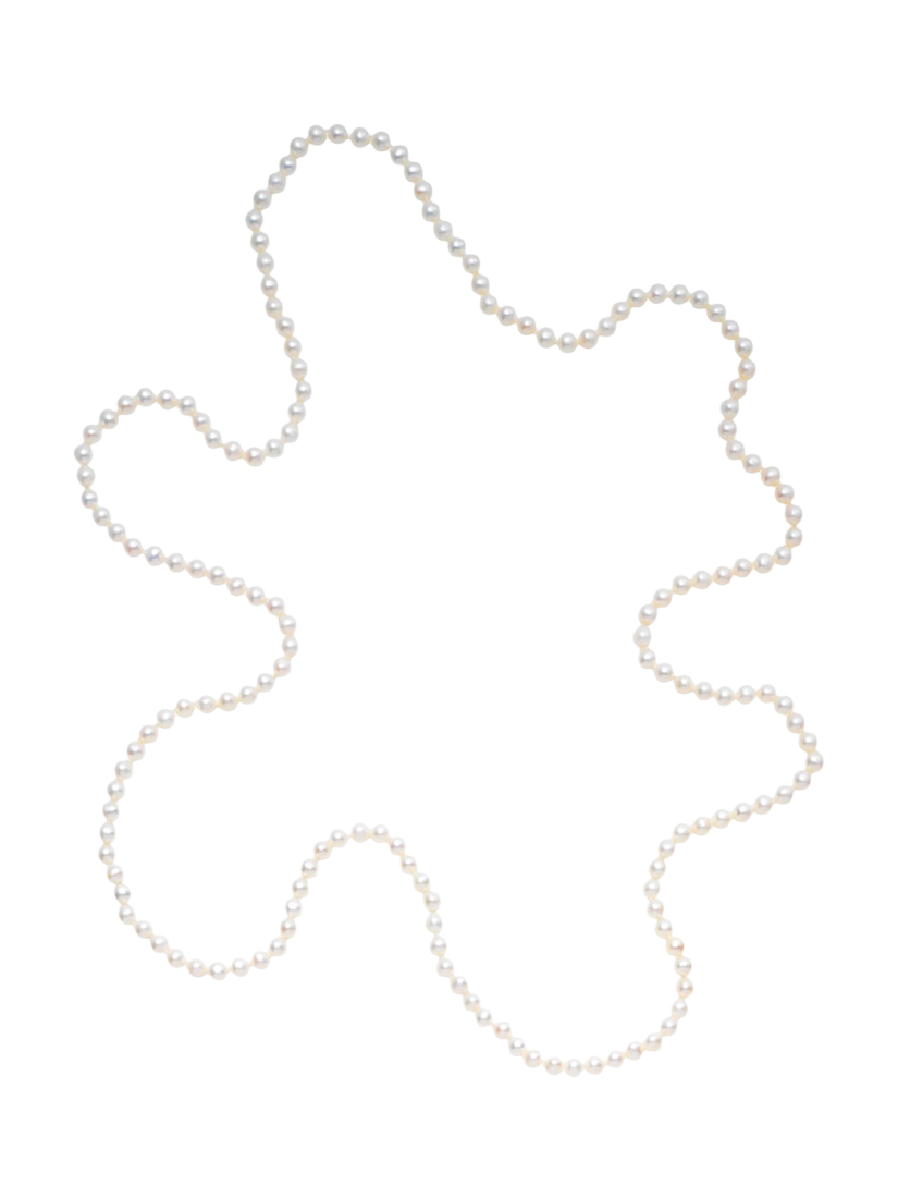 Product image 1 of 2, which shows E.W Adams Freshwater Pearl Long Knotted Rope Necklace, White