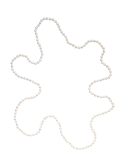 E.W Adams Freshwater Pearl Long Knotted Rope Necklace, White