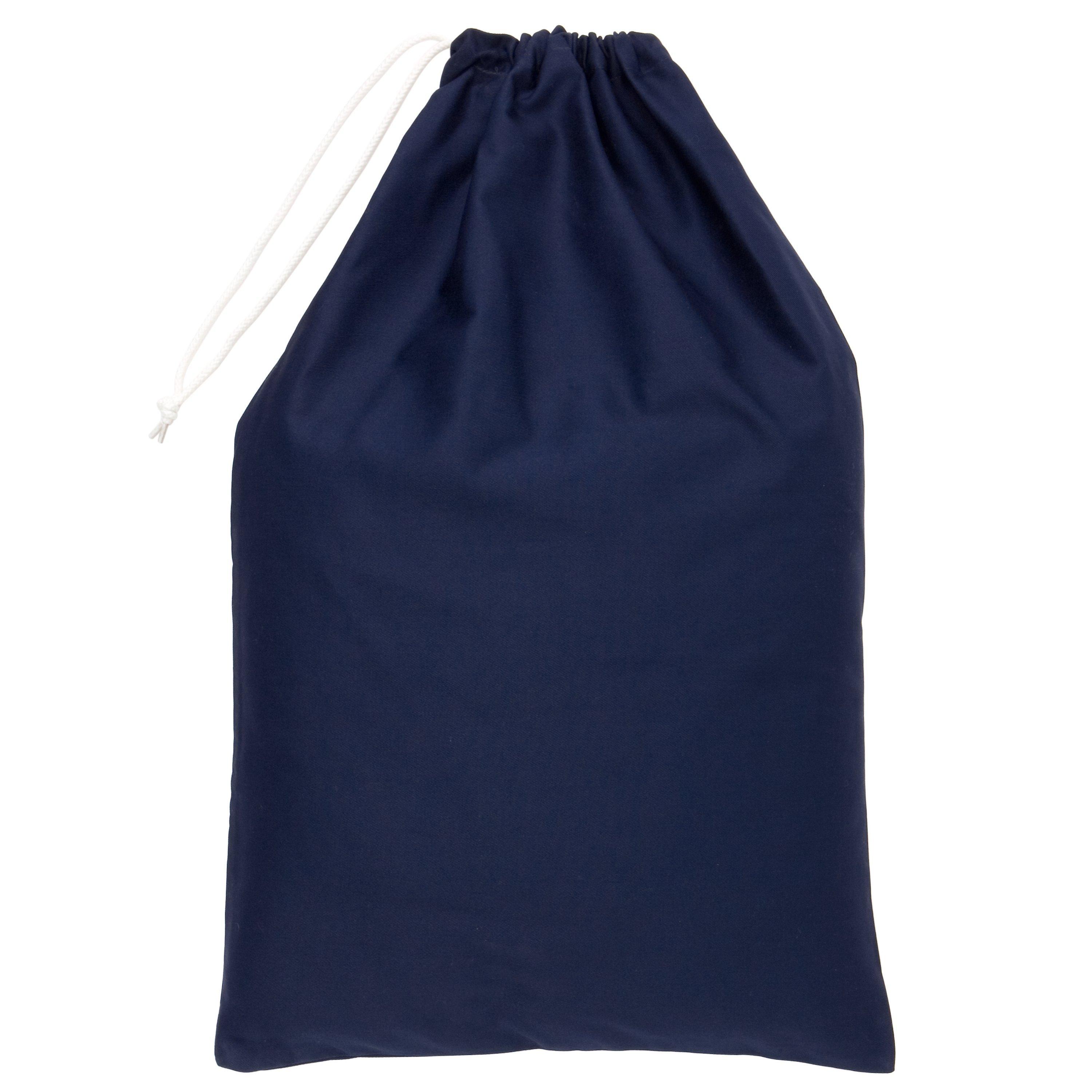 School Drawstring Linen Bag, Navy