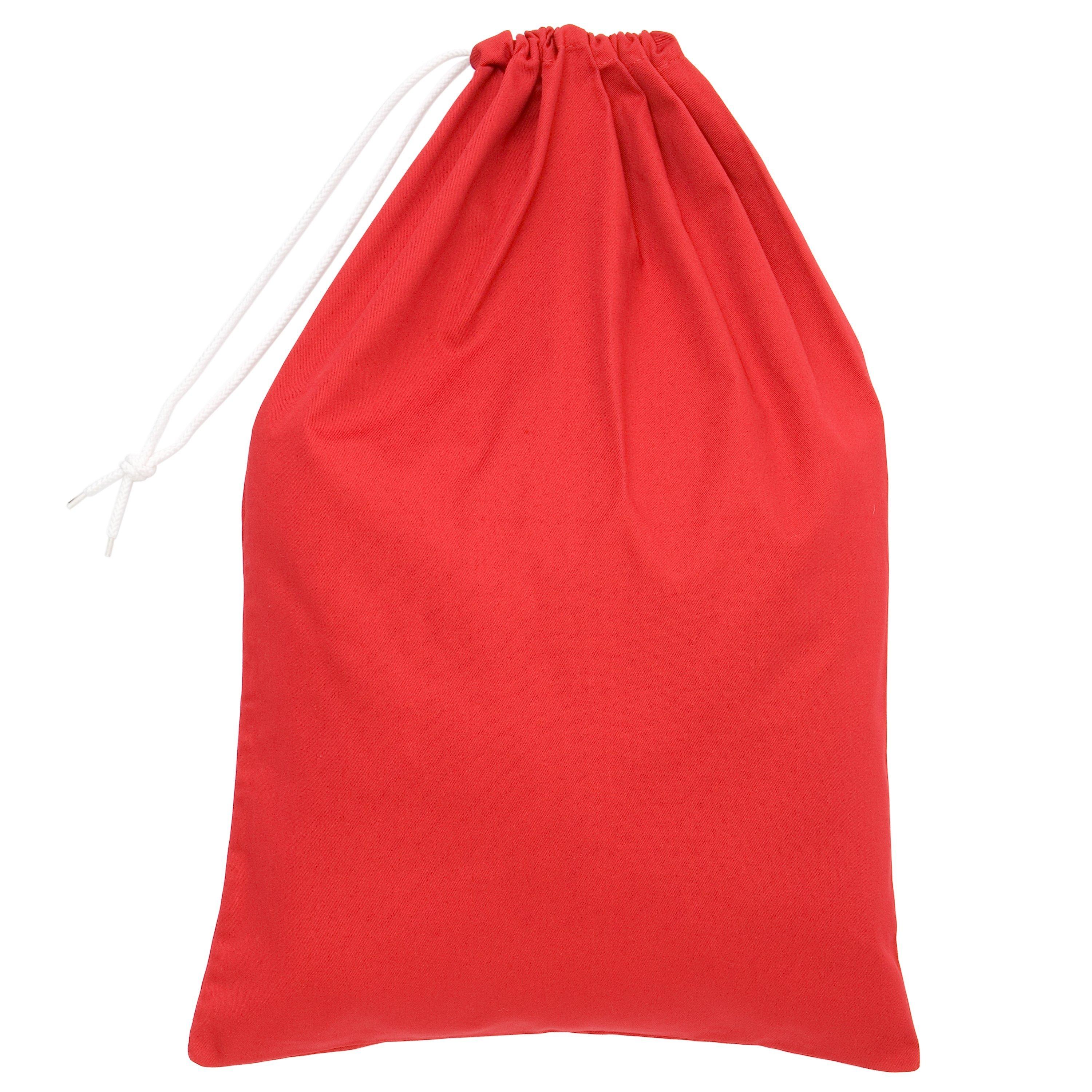 School Drawstring Linen Bag, Red