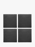 Selbrae House Square Slate Coasters, Set of 4, Black