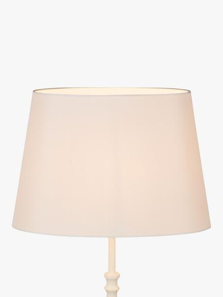 John Lewis Gemma Silk Oval Lampshade, Oyster - view 2, Oyster