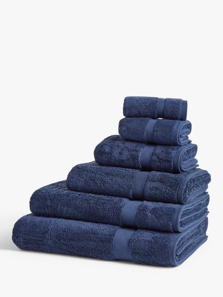 John Lewis Egyptian Cotton Towels, Navy