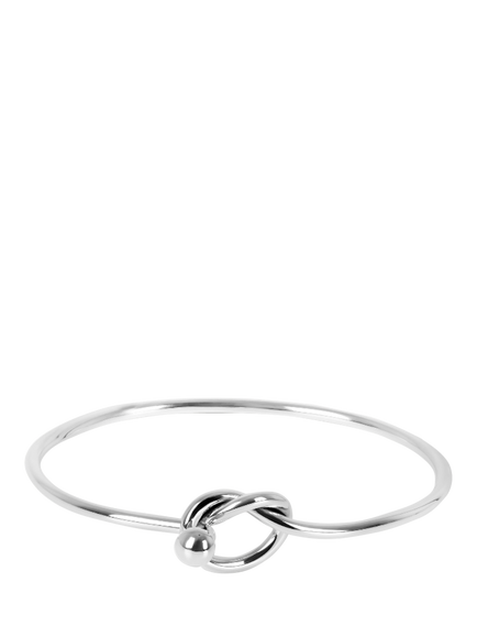 Andea Lovers Knot Silver Bangle, 