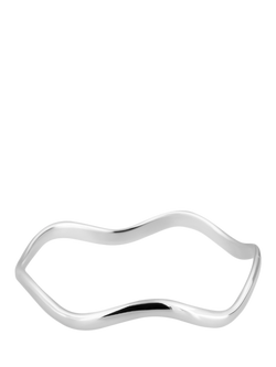 Andea Silver Wave Bangle, Silver