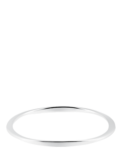 Andea Silver Sculptured Oval Bangle, 