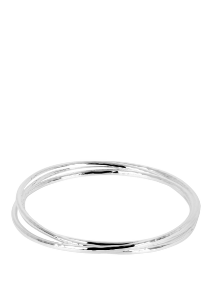 Andea Hammered Silver 3 Set Bangle, 