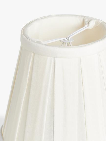 John Lewis Oratorio Silk Candle Lampshade - view 2, Cream