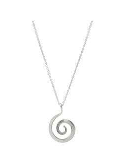 Andea Swirl Pendant Necklace, Silver, 