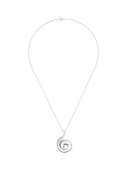 Andea Swirl Pendant Necklace, Silver, 