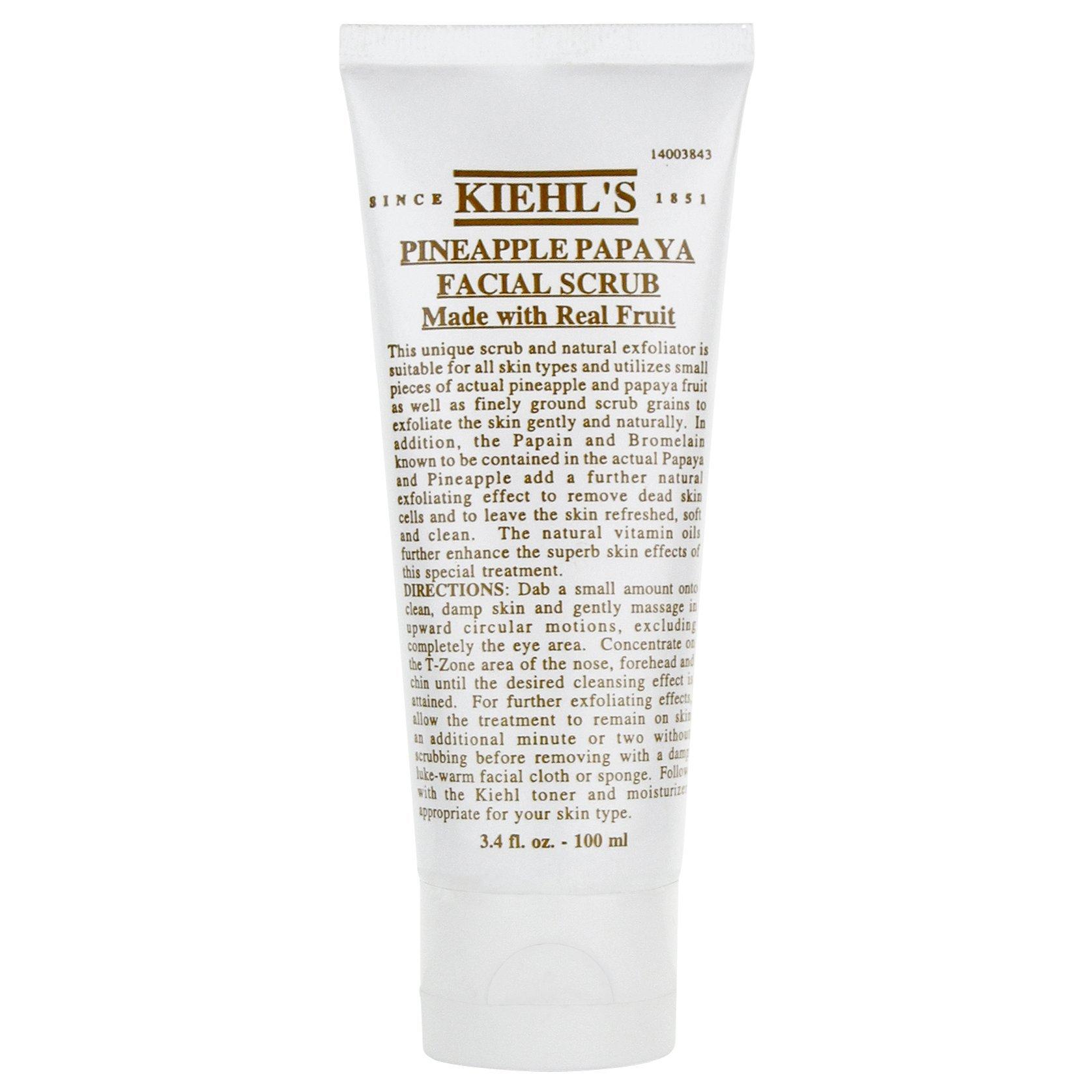 Product image 1 of 1, which shows Kiehl's Pineapple Papaya Facial Scrub, 100ml