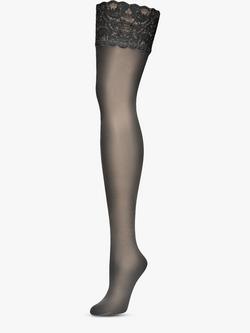 Wolford Satin Touch 20 Denier Stay Ups - view 2, Black