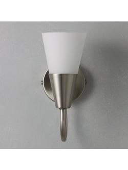 John Lewis Lulu Wall Light - view 2, Brushed Chrome