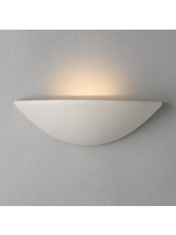 John Lewis Radius Uplighter Wall Light, White, White