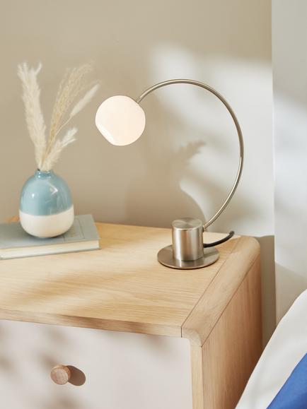 John Lewis Helium Touch Table Lamp, Chrome - view 2, Chrome