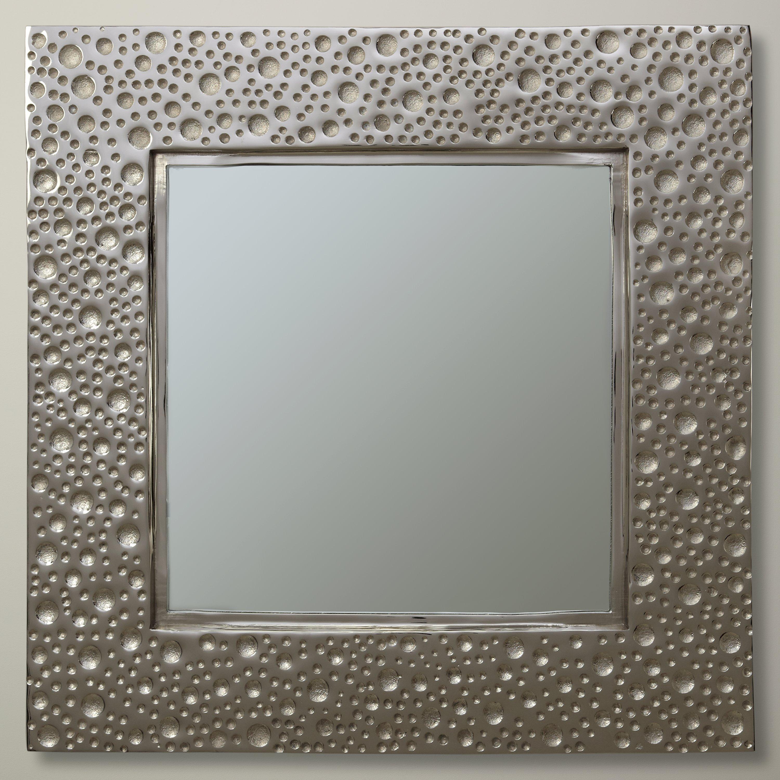John Lewis & Partners Lunar Square Mirror, 60 x 60cm, Silver