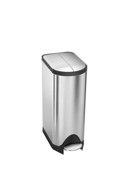 Simplehuman Butterfly Pedal Bin, Brushed Stainless Steel, 30L, Stainless Steel